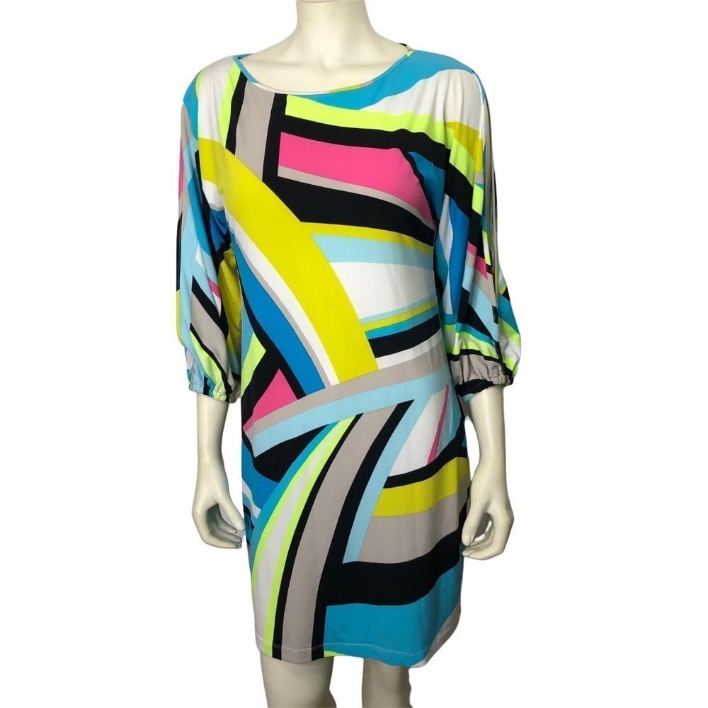 CALVIN KLEIN OPEN 3/4 OPEN SLEEVE DRESS SZ MD